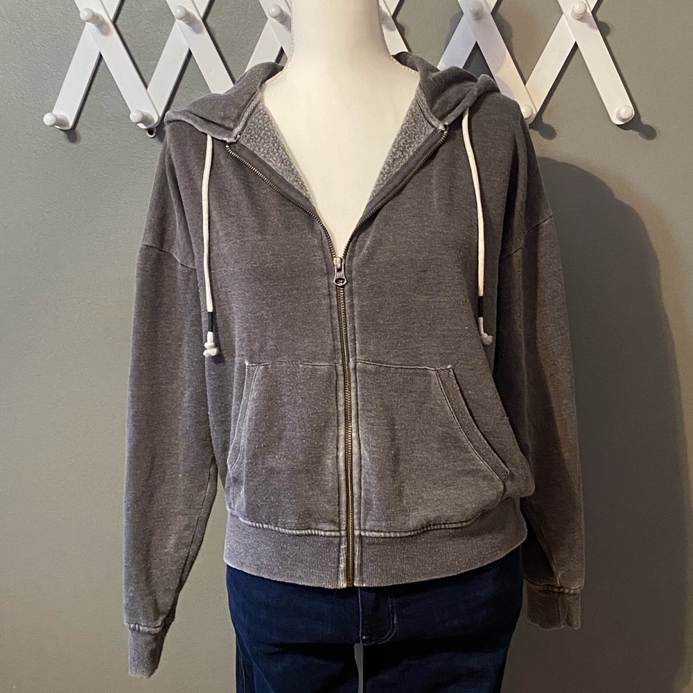 Lucky Brand Charcoal Zip-Up Hoodie